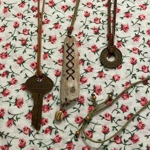 Lot of 3 Handmade Necklaces Adjustable